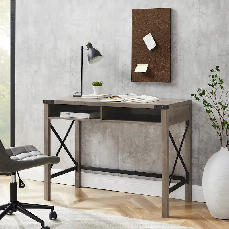 Middlebrook 42-inch Metal X Farmhouse Desk