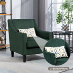 Emerald Modern 26.8 Arm Chair with Rubber Wood Legs