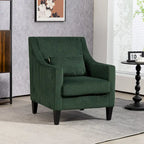 Emerald Modern 26.8 Arm Chair with Rubber Wood Legs