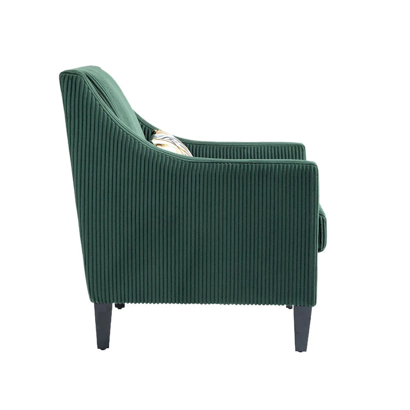 Emerald Modern 26.8 Arm Chair with Rubber Wood Legs