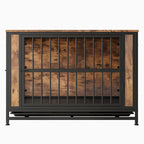 Dog Crate Furniture,Wooden Dog Crate Table,38.9 Dog Kennel with 2 Sliding Doors and Thick Iron Door Frame,Decorative Pet House