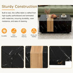 Coffee Table with 2 Storage Drawers and Wood Grain Finish