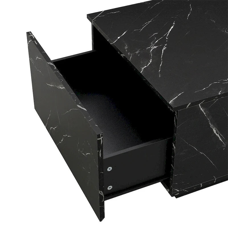 Coffee Table with 2 Storage Drawers and Wood Grain Finish