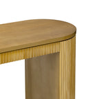 Curved Design Console Table with Unique Vertical Stripe Design ,Suitable for Living Room,Study and Entrance