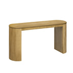 Curved Design Console Table with Unique Vertical Stripe Design ,Suitable for Living Room,Study and Entrance