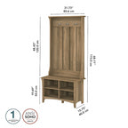 Salinas Hall Tree with Shoe Storage Bench by Bush Furniture