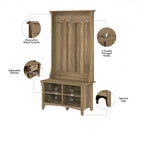 Salinas Hall Tree with Shoe Storage Bench by Bush Furniture