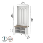 Salinas Hall Tree with Shoe Storage Bench by Bush Furniture