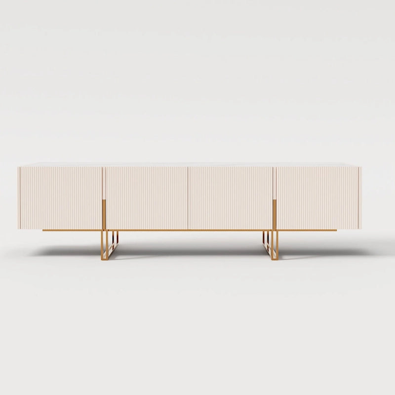 78.7 TV Stand, Entertainment Center with Faux Marble Top