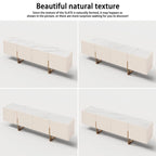 78.7 TV Stand, Entertainment Center with Faux Marble Top