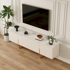 78.7 TV Stand, Entertainment Center with Faux Marble Top