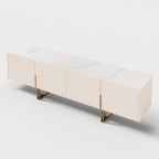 78.7 TV Stand, Entertainment Center with Faux Marble Top