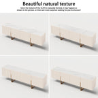 78.7 TV Stand, Entertainment Center with Faux Marble Top