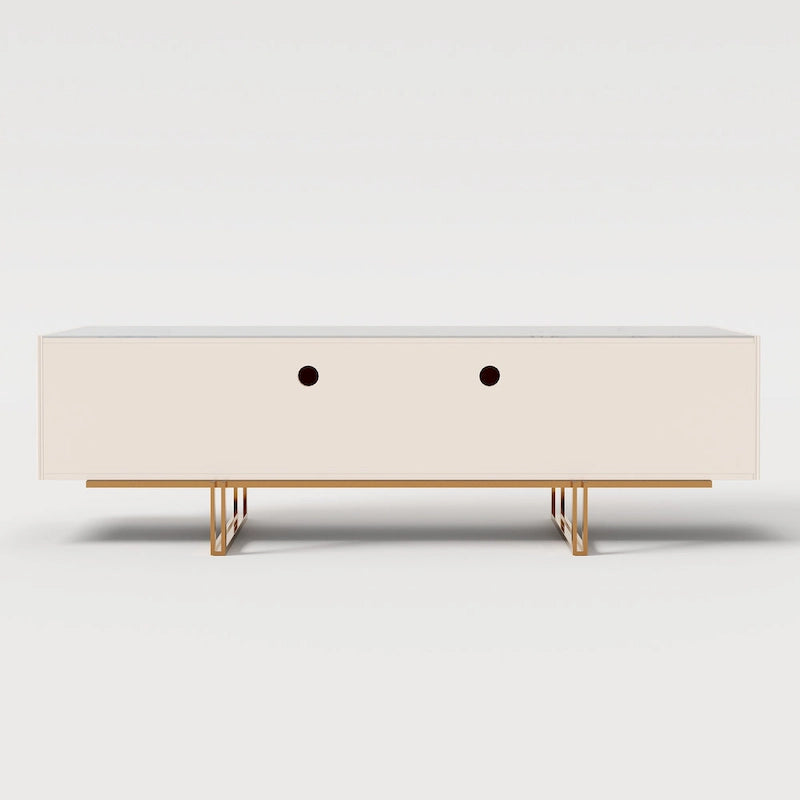 78.7 TV Stand, Entertainment Center with Faux Marble Top