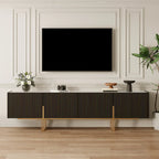 78.7 TV Stand, Entertainment Center with Faux Marble Top