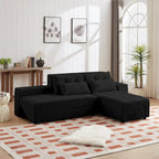 GDFStudio - Emerson Modular Corduroy 3-Seater Sofa with Storage and Customizable Design