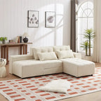 GDFStudio - Emerson Modular Corduroy 3-Seater Sofa with Storage and Customizable Design