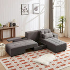 GDFStudio - Emerson Modular Corduroy 3-Seater Sofa with Storage and Customizable Design