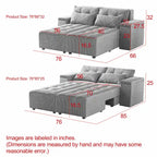 GDFStudio - Emerson Modular Corduroy 3-Seater Sofa with Storage and Customizable Design