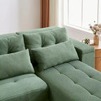 GDFStudio - Emerson Modular Corduroy 3-Seater Sofa with Storage and Customizable Design
