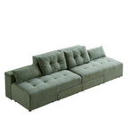 GDFStudio - Emerson Modular Corduroy 3-Seater Sofa with Storage and Customizable Design