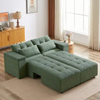 GDFStudio - Emerson Modular Corduroy 3-Seater Sofa with Storage and Customizable Design