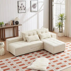 GDFStudio - Emerson Modular Corduroy 3-Seater Sofa with Storage and Customizable Design