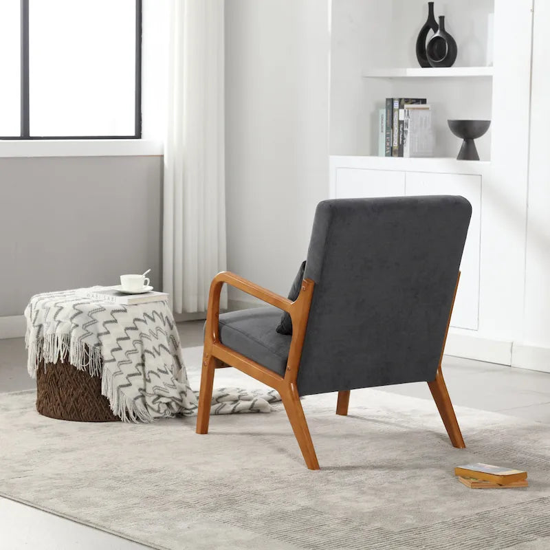 GDFStudio - Olivia Velvet Upholstered Accent Chair with Solid Wood Frame and Comfortable Cushion