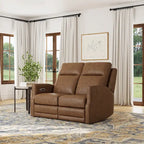 Maxwellton Cedar Power Reclining Loveseat with Power Headrests and Lumbar by Flexsteel - 56 x 42 x 39