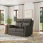 Maxwellton Cedar Power Reclining Loveseat with Power Headrests and Lumbar by Flexsteel - 56 x 42 x 39