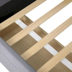 Platform Corner Bed Frame Upholstered Bed with Storage and Drawers