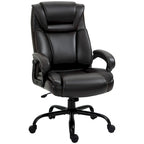 Executive Office Chair with Wide Seat, Computer Desk Chair with High Back, Adjustable Height and Swivel Wheels