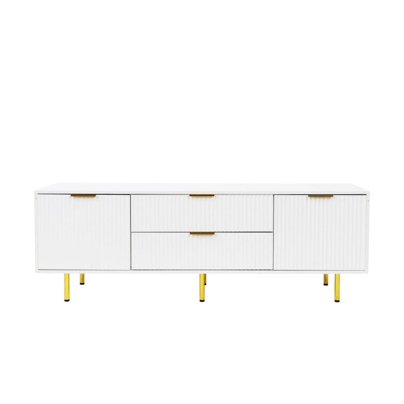 Modern warm white TV cabinet , for Living Room Bedroom