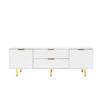 Modern warm white TV cabinet , for Living Room Bedroom