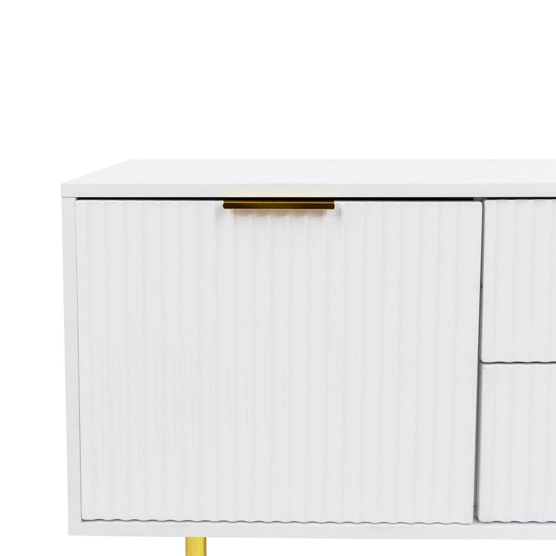Modern warm white TV cabinet , for Living Room Bedroom