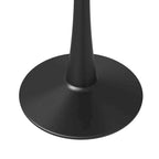 Bristol 32 Round Minimalist Dining Table for 4, Sintered Stone Top & Black Iron Pedestal Base for Kitchen & Dining Room