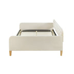 Upholstered Daybed w4 Support Legs, Button Tufting Loveseat Sofa Bed