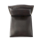 Modern Set of 2 Bar Stools with Leather Cushioned Backrests, Nailhead Trim, Solid Wood Legs for Dining Room Living Room Bar