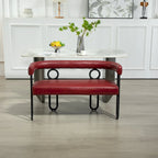 House Hold Modern Loveseat 2 Seater Sofa Chenille Fabric Couch With Arms And Metal Legs For Living Room