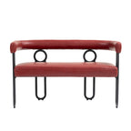 House Hold Modern Loveseat 2 Seater Sofa Chenille Fabric Couch With Arms And Metal Legs For Living Room