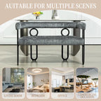 House Hold Modern Loveseat 2 Seater Sofa Chenille Fabric Couch With Arms And Metal Legs For Living Room