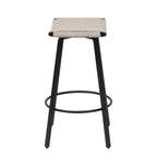 Counter Height Bar Stools, Backless Handwoven Kitchen Dining Chairs with Round Footrest Set of 2 PVC Weaving Pub Stool