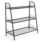 Costway 3-tier Metal Plant Stand Shelf Flower Pot Holder Display Rack