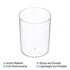 Acrylic Pencil Holder, Makeup Brush Holder Round Desktop Organizer