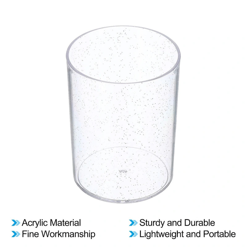 Acrylic Pencil Holder, Makeup Brush Holder Round Desktop Organizer