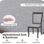 Costway Wood Dining Chairs Set of 2/4 with Rubber Wood Frame Padded