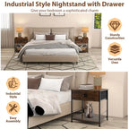 Gymax 2-tier Nightstand Bedside End Sofa Coffee Table for Bedroom