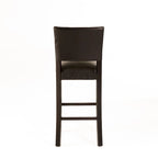 30.5 Modern Bar Stool with Leather Backrest Padded Seat, Nailhead Trim, Solid Wood Legs for Bar Dining Room Living Room Caf