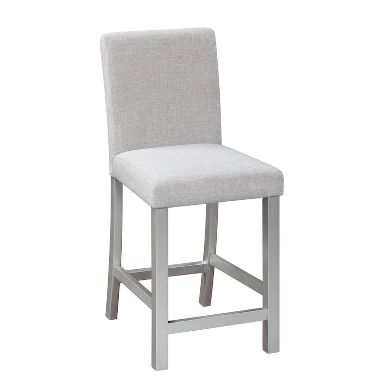 5 Pcs Counter Height Dining Table Set, Wooden Diningroom Furniture Set with Square Table and 4 Upholstered Chairs