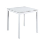 5 Pcs Counter Height Dining Table Set, Wooden Diningroom Furniture Set with Square Table and 4 Upholstered Chairs